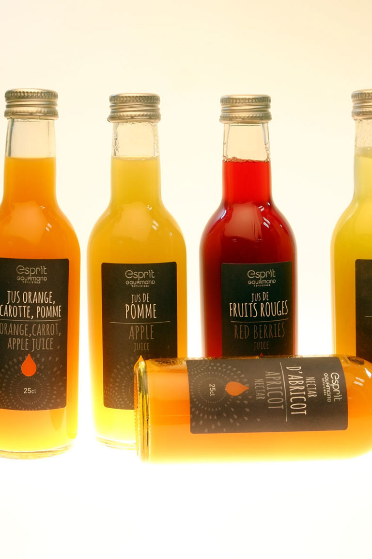 Les purs jus de fruits ESPRIT GOURMAND, des fruits, et rien que des fruits !