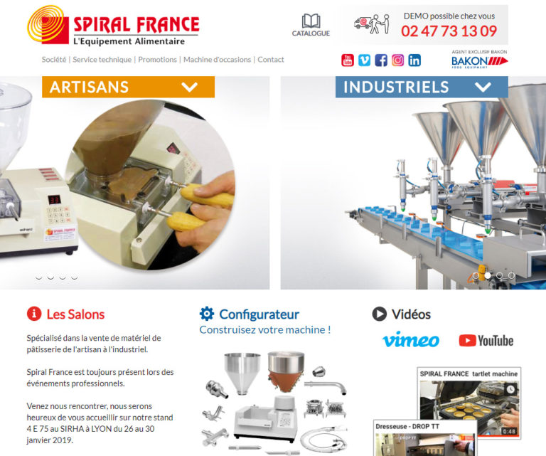 Nouveau site internet SPIRAL FRANCE avec vidéos