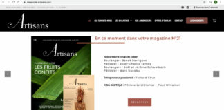 Capture d'écran du magazine Artisans