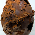 La sculpture de chocolat brûlé imaginée par le chef