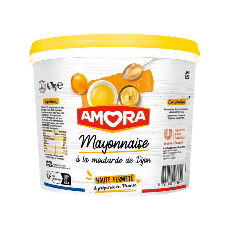 AMORA Mayonnaise à la moutarde de Dijon seau de 4,7kg