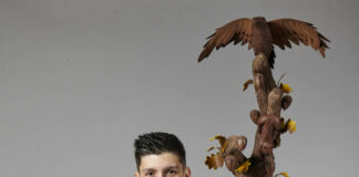 Baptiste LEQUIN, 1er "Pièces artistiques en chocolat avec bonbons de chocolat"