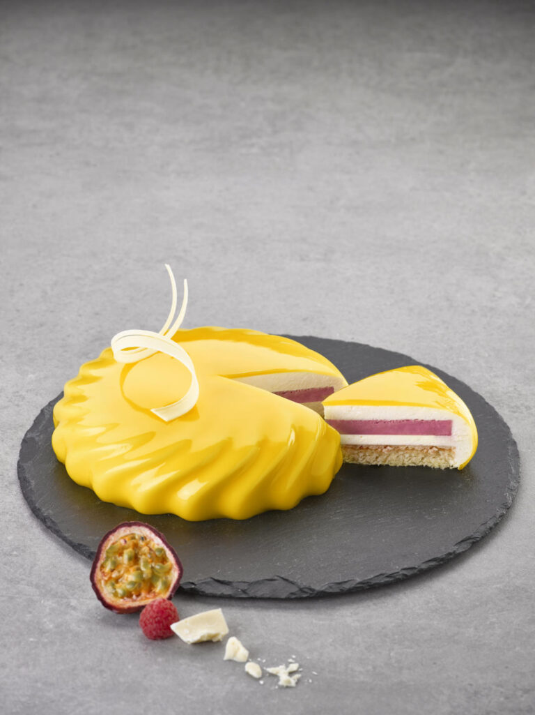 Entremet passion framboise