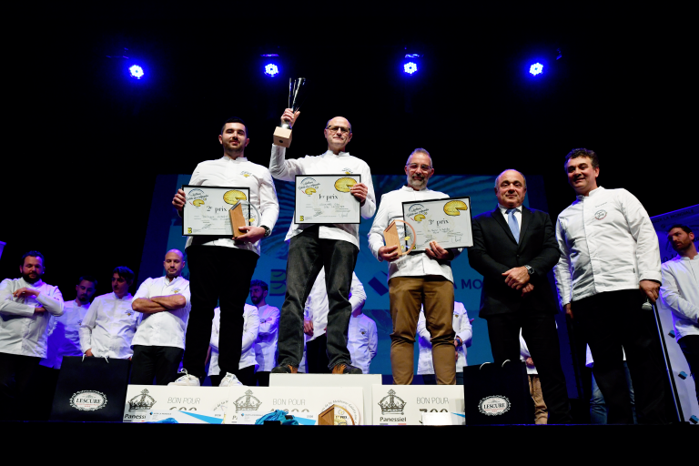 Le podium de la 4ème édition du concours national de la meilleure galette aux amandes